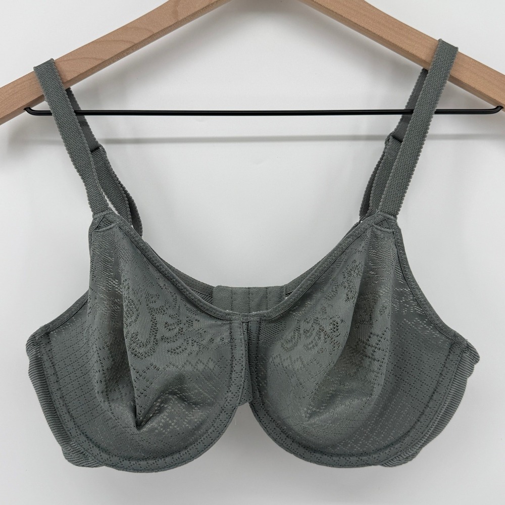 Wacoal Visual Effects Minimizer Bra Gray 36C Full Coverage Underwire 857210